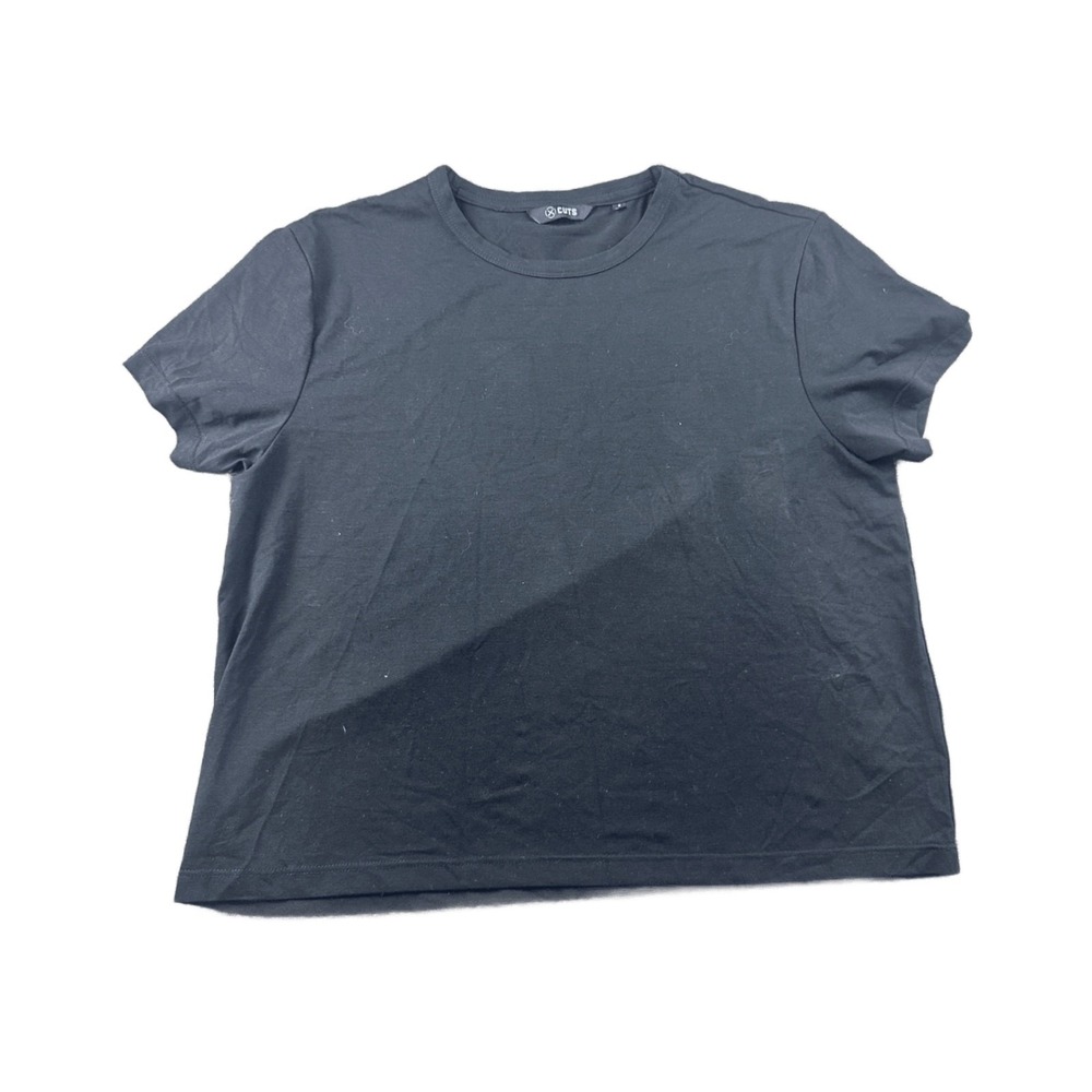 CUTS Cropped T-Shirt Women M Black LIT 80 Classic-Fit PYCA PRO Boxy Streetwear